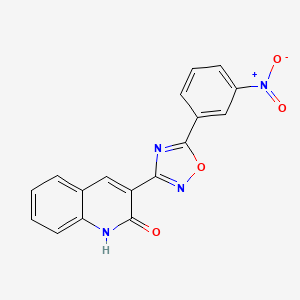 3-(5-(3-nitrophenyl)-1,2,4-oxadiazol-3-yl)quinolin-2-ol