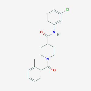N-(3-chlorophenyl)-1-(2-methylbenzoyl)piperidine-4-carboxamide