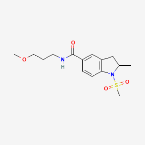 1-methanesulfonyl-2-methyl-N-[(pyridin-2-yl)methyl]-2,3-dihydro-1H-indole-5-carboxamide