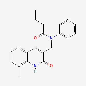 N-((2-hydroxy-8-methylquinolin-3-yl)methyl)-N-phenylbutyramide