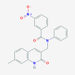 N-((2-hydroxy-7-methylquinolin-3-yl)methyl)-3-nitro-N-phenylbenzamide