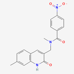 N-((2-hydroxy-7-methylquinolin-3-yl)methyl)-N-methyl-4-nitrobenzamide