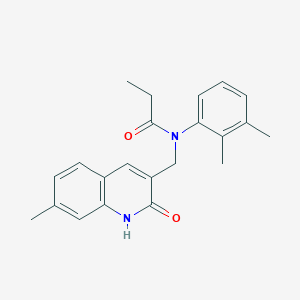 N-(2,3-dimethylphenyl)-N-((2-hydroxy-7-methylquinolin-3-yl)methyl)propionamide