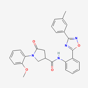 1-(2-methoxyphenyl)-5-oxo-N-(2-(3-(m-tolyl)-1,2,4-oxadiazol-5-yl)phenyl)pyrrolidine-3-carboxamide