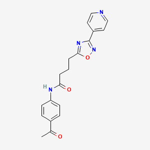 N-(4-acetylphenyl)-4-(3-(pyridin-4-yl)-1,2,4-oxadiazol-5-yl)butanamide