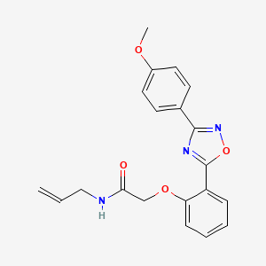 molecular formula C20H19N3O4 B7683842 N-allyl-2-(2-(3-(4-methoxyphenyl)-1,2,4-oxadiazol-5-yl)phenoxy)acetamide 