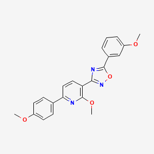 molecular formula C22H19N3O4 B7683872 3-(2-methoxy-6-(4-methoxyphenyl)pyridin-3-yl)-5-(3-methoxyphenyl)-1,2,4-oxadiazole 