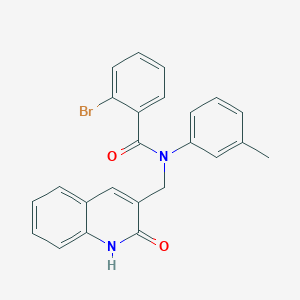 molecular formula C24H19BrN2O2 B7683890 2-bromo-N-((2-hydroxyquinolin-3-yl)methyl)-N-(m-tolyl)benzamide 