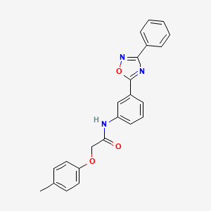 molecular formula C23H19N3O3 B7683896 N-(3-(3-phenyl-1,2,4-oxadiazol-5-yl)phenyl)-2-(p-tolyloxy)acetamide 