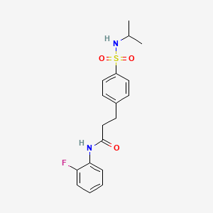 N-(2-fluorophenyl)-3-[4-(propan-2-ylsulfamoyl)phenyl]propanamide