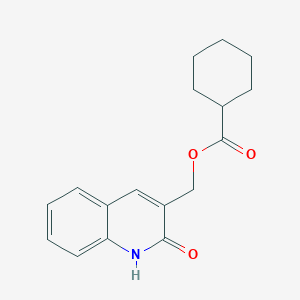molecular formula C17H19NO3 B7684115 (2-hydroxyquinolin-3-yl)methyl cyclohexanecarboxylate 