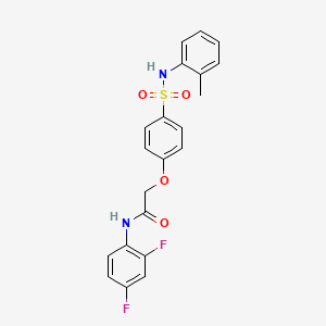 N-(2,4-difluorophenyl)-2-(4-(N-(o-tolyl)sulfamoyl)phenoxy)acetamide