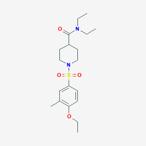 1-(4-ethoxy-3-methylbenzenesulfonyl)-N-(2-methoxyethyl)piperidine-4-carboxamide