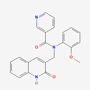 N-((2-hydroxyquinolin-3-yl)methyl)-N-(2-methoxyphenyl)nicotinamide