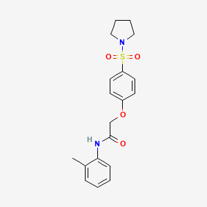 2-(4-(pyrrolidin-1-ylsulfonyl)phenoxy)-N-(o-tolyl)acetamide