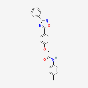 2-(4-(3-phenyl-1,2,4-oxadiazol-5-yl)phenoxy)-N-(p-tolyl)acetamide