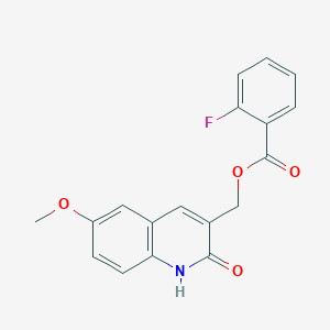 (2-hydroxy-6-methoxyquinolin-3-yl)methyl 2-fluorobenzoate