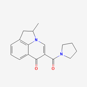 molecular formula C17H18N2O2 B7684198 2-methyl-5-(pyrrolidine-1-carbonyl)-1H-pyrrolo[3,2,1-ij]quinolin-6(2H)-one 
