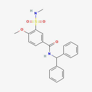 N-(diphenylmethyl)-4-methoxy-3-(methylsulfamoyl)benzamide