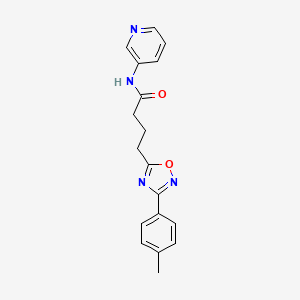 molecular formula C18H18N4O2 B7684230 4-[3-(4-methylphenyl)-1,2,4-oxadiazol-5-yl]-N-(pyridin-3-yl)butanamide 