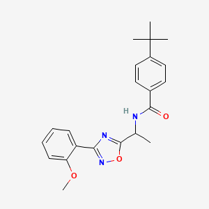 4-tert-butyl-N-[1-[3-(2-methoxyphenyl)-1,2,4-oxadiazol-5-yl]ethyl]benzamide