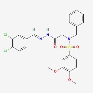 N-benzyl-N-{2-[(2E)-2-(3,4-dichlorobenzylidene)hydrazinyl]-2-oxoethyl}-3,4-dimethoxybenzenesulfonamide (non-preferred name)