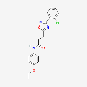 molecular formula C19H18ClN3O3 B7684314 3-[3-(2-chlorophenyl)-1,2,4-oxadiazol-5-yl]-N-(4-ethoxyphenyl)propanamide 