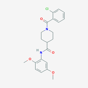 1-(2-chlorobenzoyl)-N-(2,5-dimethoxyphenyl)piperidine-4-carboxamide