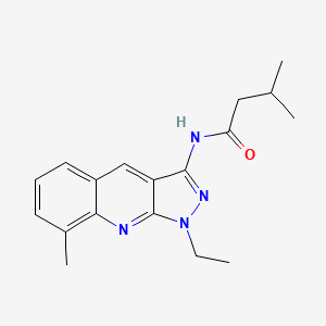 molecular formula C18H22N4O B7684341 N-(1-ethyl-8-methylpyrazolo[3,4-b]quinolin-3-yl)-3-methylbutanamide CAS No. 714225-03-3