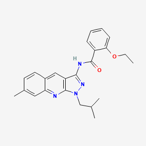 2-ethoxy-N-(1-isobutyl-7-methyl-1H-pyrazolo[3,4-b]quinolin-3-yl)benzamide