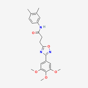 N-(3,4-dimethylphenyl)-3-[3-(3,4,5-trimethoxyphenyl)-1,2,4-oxadiazol-5-yl]propanamide