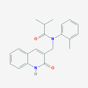 N-((2-hydroxyquinolin-3-yl)methyl)-N-(o-tolyl)isobutyramide