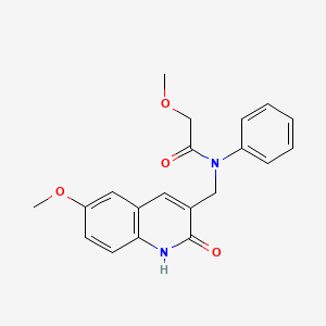 N-((2-hydroxy-6-methoxyquinolin-3-yl)methyl)-2-methoxy-N-phenylacetamide