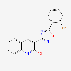 5-(2-bromophenyl)-3-(2-methoxy-8-methylquinolin-3-yl)-1,2,4-oxadiazole