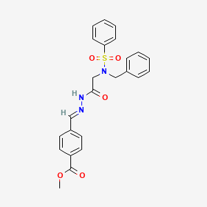 methyl 4-[(E)-[[2-[benzenesulfonyl(benzyl)amino]acetyl]hydrazinylidene]methyl]benzoate