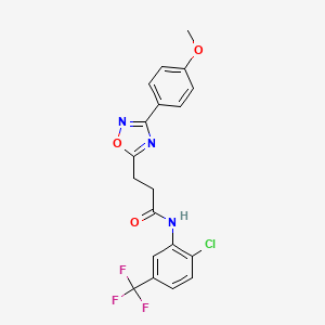 N-[2-chloro-5-(trifluoromethyl)phenyl]-3-[3-(4-methoxyphenyl)-1,2,4-oxadiazol-5-yl]propanamide