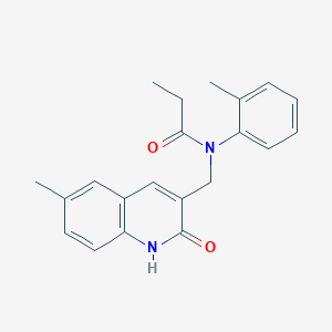 N-((2-hydroxy-6-methylquinolin-3-yl)methyl)-N-(o-tolyl)propionamide