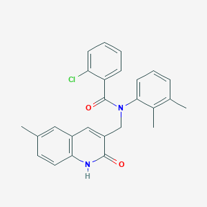 2-chloro-N-(2,3-dimethylphenyl)-N-((2-hydroxy-6-methylquinolin-3-yl)methyl)benzamide