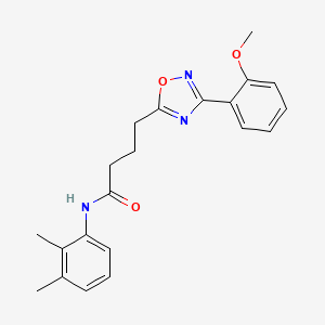 molecular formula C21H23N3O3 B7684567 N-(2,3-dimethylphenyl)-4-[3-(2-methoxyphenyl)-1,2,4-oxadiazol-5-yl]butanamide 