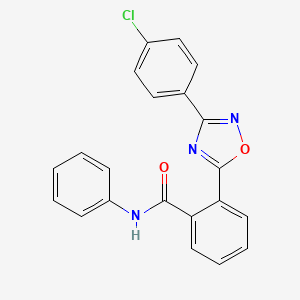 2-[3-(4-chlorophenyl)-1,2,4-oxadiazol-5-yl]-N-phenylbenzamide