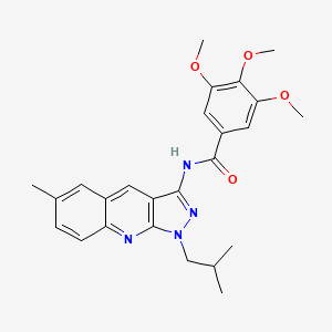 N-(1-isobutyl-6-methyl-1H-pyrazolo[3,4-b]quinolin-3-yl)-3,4,5-trimethoxybenzamide