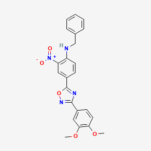 N-benzyl-4-[3-(3,4-dimethoxyphenyl)-1,2,4-oxadiazol-5-yl]-2-nitroaniline