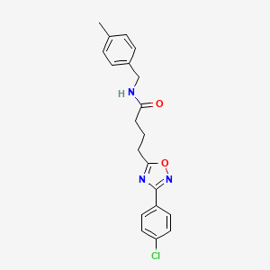 4-[3-(4-chlorophenyl)-1,2,4-oxadiazol-5-yl]-N-[(4-methylphenyl)methyl]butanamide