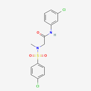 N-(3-chlorophenyl)-2-(N-methyl-4-chlorobenzenesulfonamido)acetamide