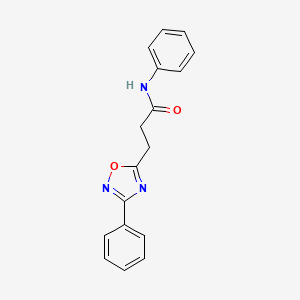 N-phenyl-3-(3-phenyl-1,2,4-oxadiazol-5-yl)propanamide