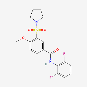 N-(2,6-difluorophenyl)-4-methoxy-3-(pyrrolidin-1-ylsulfonyl)benzamide