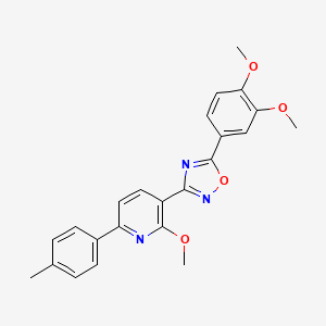 5-(3,4-dimethoxyphenyl)-3-(2-methoxy-6-(p-tolyl)pyridin-3-yl)-1,2,4-oxadiazole