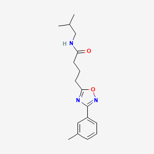 4-[3-(3-methylphenyl)-1,2,4-oxadiazol-5-yl]-N-(2-methylpropyl)butanamide