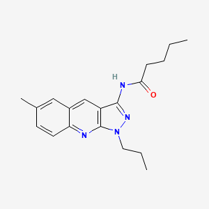 N-(6-methyl-1-propyl-1H-pyrazolo[3,4-b]quinolin-3-yl)pentanamide