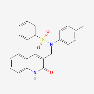 N-[(2-hydroxyquinolin-3-yl)methyl]-N-(4-methylphenyl)benzenesulfonamide